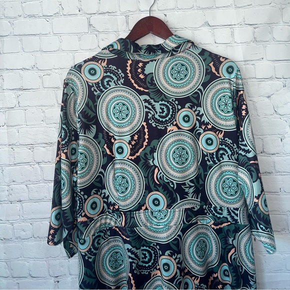 BRAND NWT Reborn New York Green, Black & Pink long dress size 2X - Picture 11 of 13